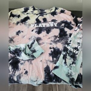 PLAYBOY Multicolor Mens Tie-Dye Long Sleeve